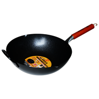 珍珠生活GP-3010日本原装进口无涂层铁锅不易粘炒菜锅平底锅炒锅 33cm