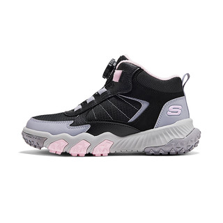 Skechers斯凯奇儿童靴子冬季女童户外防滑耐磨加绒保暖舒适运动鞋 【加绒保暖】黑色/粉红色/BKPK 38码