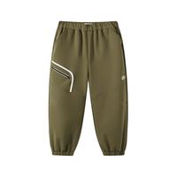 马骑顿（MQD）MQD冬季男大童户外露营登山休闲裤 军绿 140
