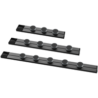 BULL 公牛 GN-GB1+GN-GS10 轨道插座+五孔适配器*4 黑色 600mm 明装款