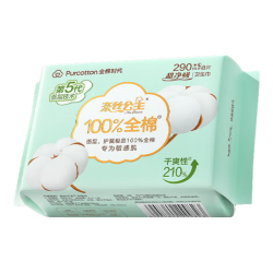 全棉时代 奈丝公主 超薄透气日夜用卫生巾290mm 8片