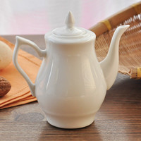 LICHEN 景德镇陶瓷 酱油醋壶 纯白骨瓷调料瓶 300ml 白色 单件装