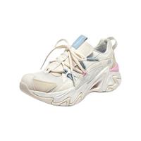 SKECHERS 斯凯奇 机甲鞋三代男女款经典复古时尚运动鞋896228/894223 女款-自然色/多彩色/NTMT 38