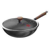 移动端：康巴赫 铁锅不粘锅无涂层炒锅家用免开锅炒菜锅电磁炉燃气锅子