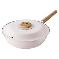 SANHO 三禾 0涂层不含PFAS不粘煎炒锅家用炒菜锅无涂层燃气灶电磁炉通用