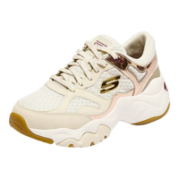 斯凯奇（Skechers）秋季女鞋透气轻便潮流熊猫鞋子时尚老爹鞋运动复古透气休闲鞋 自然色/金色/NTGD 38