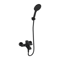 科勒（KOHLER）黑色花洒壁挂淋浴花洒套装挂墙式龙头浴缸花洒龙头74035T 黑色挂墙浴缸花洒74036T-二出水