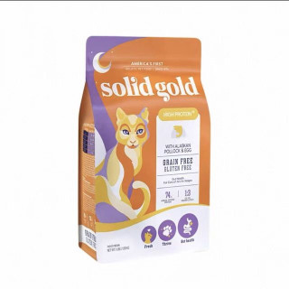 淘金币可用：素力高 solid gold 鲜肉美毛/鲜肉高蛋白猫粮 1.36kg