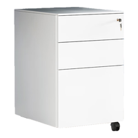 ZHONGWEI 中伟 活动柜钢制桌下柜挂劳柜三抽柜桌下抽屉柜文件柜资料柜纯白色侧拉