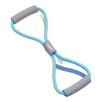 羽克8字拉力器女士拉伸带弹力带绳锻练器材家用瑜伽八字开背美背 【8字拉力器】海洋蓝 *