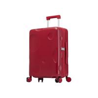 卡拉羊芝士行李箱20登机箱女防刮耐磨拉杆箱男轻便大容量旅行箱 波尔多红（婚庆、嫁妆、旅行、新娘可用） 24吋托运箱【长途旅行】