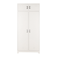 奈高NG更衣柜军区对开门衣柜宿舍士兵衣柜钢制加厚营具物品柜精品型0.8mm  军官柜