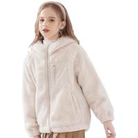 迪士尼 女童外套加绒加厚秋冬2025儿童毛毛衣保暖外出服大童时尚