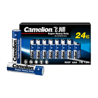 Camelion 飞狮 碳性电池 干电池 R03P/AAA/7号 电池 实惠装24节 低耗玩具/遥控器/收音机/闹钟/手电筒