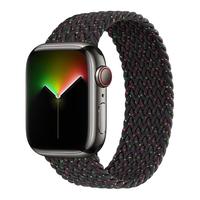 Avigers 适用苹果手表带iwatch7编织尼龙弹力回环表带1/2/3/4/5/6se通用男女款7代创意编织单圈applewatch表带38/42mm 新款编织-迷彩七彩 38/40/41mm XS码-送膜+壳