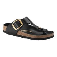 BIRKENSTOCK勃肯德国大扣女款牛皮革漆皮亮面Gizeh夹趾拖鞋