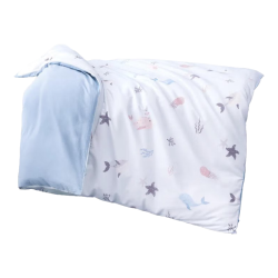 MERCURY Kids 水星家纺幼儿园全棉抗菌四季被套(海蓝色/海洋)120cm×150cmA类