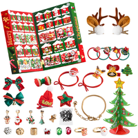 活石圣诞儿童圣诞盲盒圣诞节戳戳乐洞洞礼盒玩具女孩 鎏金圣诞礼【纯发饰+大礼盒+圣诞树】 10岁3岁4岁5手链6789豪华版