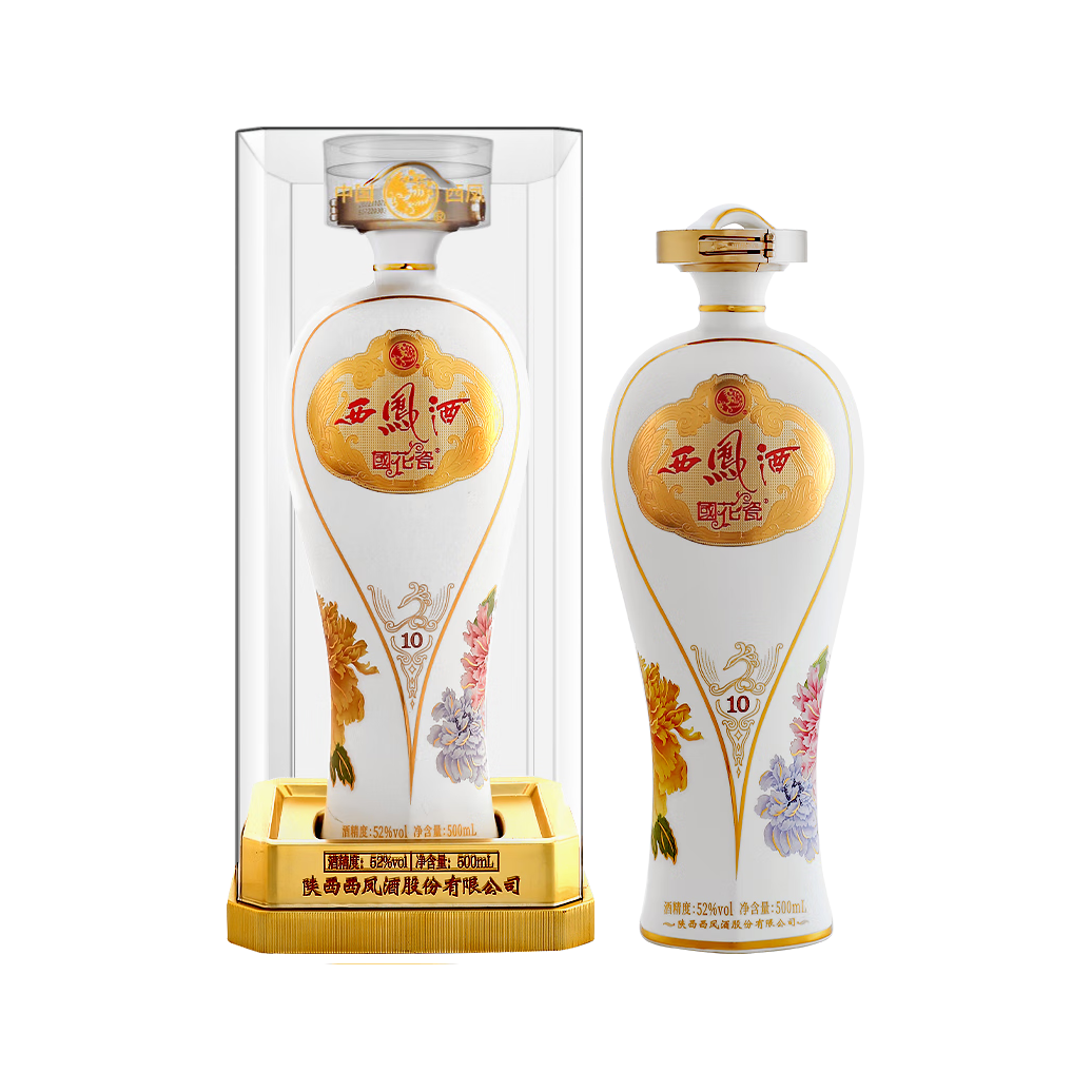  国花瓷 纯粮食 凤香型白酒  包装 52%vol 500ml