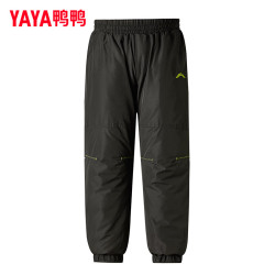 鸭鸭羽绒服 鸭鸭儿童羽绒裤男女童2024冬季加厚保暖中大童运动裤WJ 黑色 120
