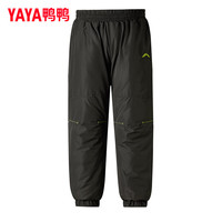 鸭鸭羽绒服 鸭鸭儿童羽绒裤男女童2024冬季加厚保暖中大童运动裤WJ 黑色 120