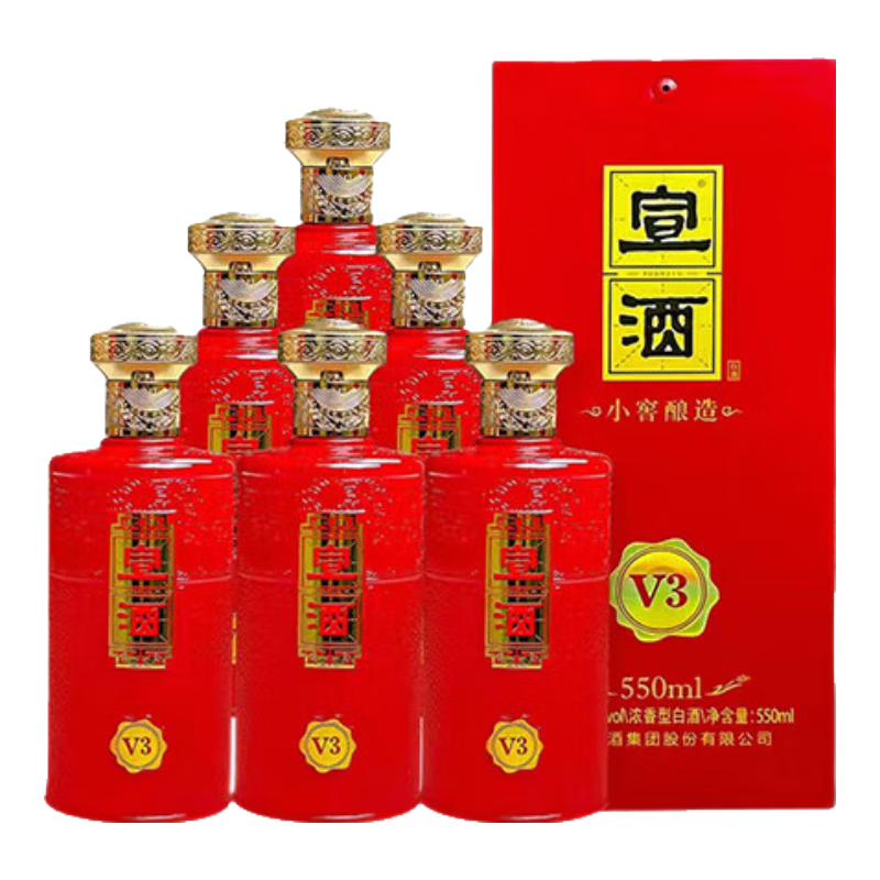  宣酒 小窖酿造 浓香型白酒  40-49.9度 整箱装 550mL