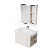 九牧（JOMOO）浴室柜陶瓷一体盆卫生间洗手盆洗漱台洗脸盆组合柜侧边柜A2760 智能 感应灯 不含龙头80cm