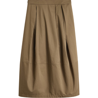 茵曼（INMAN）法式通勤高级感半身长裙2026春季女装气质A字宽松裙子 浅咖色 S