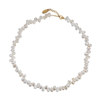安铂洛利（Amber Lollipop）巴洛克珍珠项链女小米珠颈链锁骨链 珍珠白