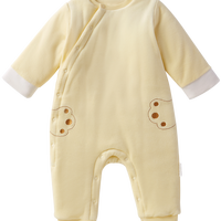 全棉时代 【100%纯棉】冬季婴儿针织棉绒厚款连体服柔 软舒适萌趣卡通