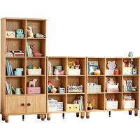林氏家居儿童落地书架一体转角书柜实木脚玩具收纳置物架林氏木业
