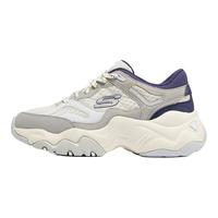 斯凯奇(Skechers)女子透气轻便潮流熊猫鞋时尚老爹鞋 灰色/海军蓝色/GYNV 35码