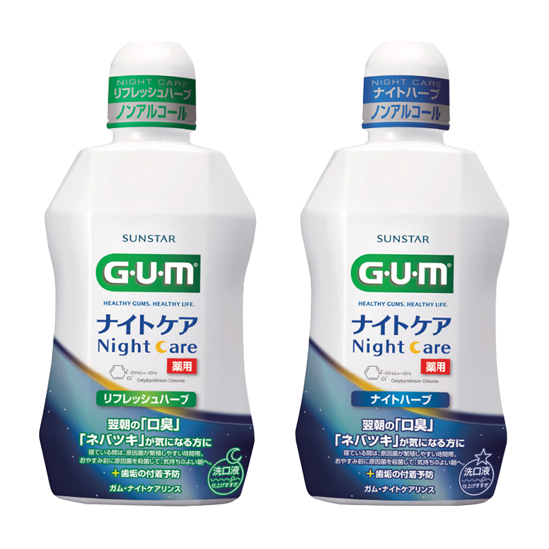  G·U·M 清新口气 牙周护理漱口水  香草薄荷 450ml*2