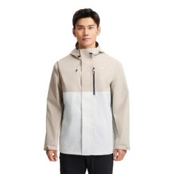 迪卡侬 NH500冲锋衣男户外防风防水夹克春夏徒步外套登山服ODT2 燕麦白 L