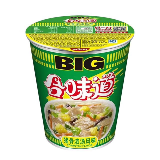 有券的上：合味道 CUP NOODLES 大杯猪骨浓汤风味方便面110g（任选6件）