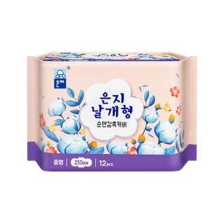 Eun jee 超薄日夜用卫生巾迷你护垫绵柔透气超强瞬吸防漏 日用卫生巾 250mm12片