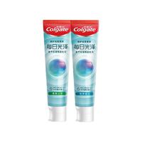 高露洁每日光泽健齿修护牙釉质牙膏亮白清新口气防蛀护龈160g*2支 每日光泽留兰+清爽山茶