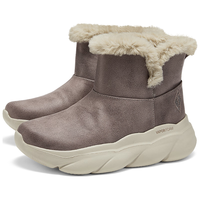 斯凯奇(Skechers)女士云朵大底加绒短靴168061 全黑色/BBK 39.5