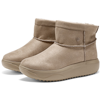 斯凯奇(Skechers)女士时尚短靴114759 灰褐色/TPE 38