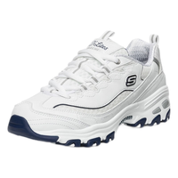 斯凯奇(Skechers)秋季透气老爹鞋女运动休闲鞋99999863 WNV白色/海军蓝色 37.5