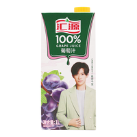 汇源100%纯果汁易烊千玺同款1L*12盒整箱2盒橙汁桃汁苹果汁葡萄汁饮料 （ 苹果2盒+葡萄汁2盒）*1L