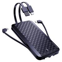 iWALK 爱沃可 UBT8000X 移动电源数据线二合一 黑色 8000mAh Type-C micro usb 2.4A快充