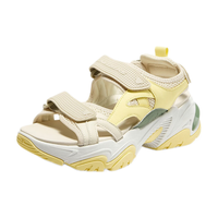 SKECHERS 斯凯奇 小奶熊丨夏季机甲鞋女时尚百搭厚底魔术贴镂空透气沙滩凉鞋896051