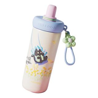 富光 316L不锈钢保温杯 590ml 吸管杯