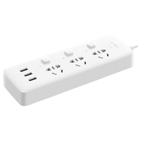 BULL 公牛 小白系列 GN-B3033 新国标插排 三位五孔+3USB 白色 1.8m 1只装