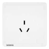 SIEMENS 西门子 开关插座面板 厨卫电器墙壁86型插座 致典系列雅白色 10A三孔插座