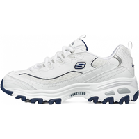 斯凯奇(Skechers)女鞋24春夏经典小白鞋透气熊猫鞋运动休闲鞋厚底增高老爹鞋女 冰白蓝赵露思同款/记忆鞋垫缓震 38 /8/内长250mm