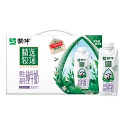 蒙牛 精选牧场原生高钙梦幻盖纯牛奶250ml*10包