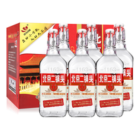 YONGFENG 永丰牌 北京二锅头 红标 出口小方瓶 42%vol 清香型白酒 500ml*6瓶 整箱装