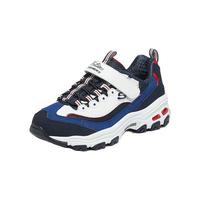 Skechers斯凯奇童鞋新款中大童经典熊猫鞋男童运动鞋舒适老爹鞋儿童鞋403825L 白色/蓝色/WBL 27.5